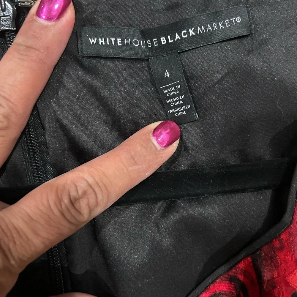 White House Black Market Red and Black Garment - Picture 4 of 5